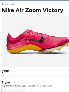Nike Track Air Zoom Victory NEW